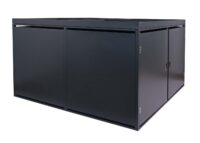 Fahrradgarage für 4 Fahrräder mit Pflanzkasten aus verzinktem Stahl anthrazit