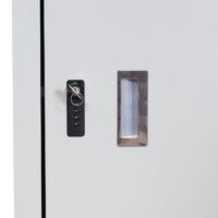 Fahrradgarage für 4 Fahrräder aus Stahl mit Pflanzkasten hellgrau abschließbar