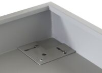 Fahrradgarage für 4 Fahrräder aus Stahl mit Pflanzkasten hellgrau abschließbar