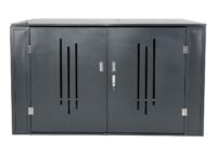 Abschließbare Fahrradgarage für 4 Räder aus Metall anthrazit