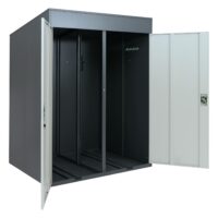 Abschließbare Fahrradgarage aus Metall für 2 Räder anthrazit