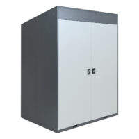 Abschließbare Fahrradgarage aus Metall für 2 Räder anthrazit