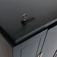 Abschließbare Fahrradgarage aus Metall für 2 Fahrräder anthrazit