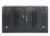 Abschließbare Fahrradgarage aus Metall für 2 Fahrräder anthrazit