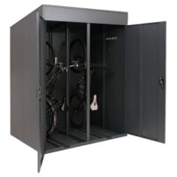 Abschließbare Fahrradgarage aus Metall für 2 Fahrräder in Anthrazit