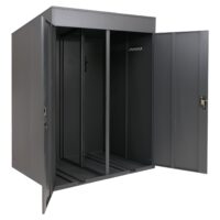 Abschließbare Fahrradgarage aus Metall für 2 Fahrräder in Anthrazit