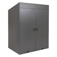 Abschließbare Fahrradgarage aus Metall für 2 Fahrräder in Anthrazit