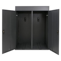Abschließbare Fahrradgarage aus Metall für 2 Fahrräder in Anthrazit