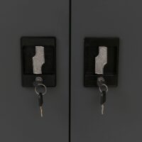 Abschließbare Fahrradgarage aus Metall für 2 Fahrräder in Anthrazit