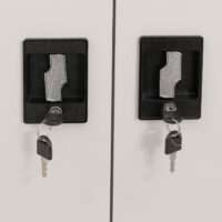 Abschließbare Fahrradgarage für 2 Räder aus Metall hellgrau 213x158x125 cm