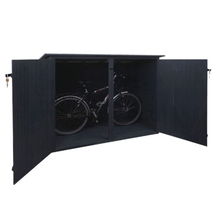 Abschließbare Fahrradgarage aus Metall anthrazit 152x184x98 cm