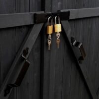 Abschließbare Fahrradgarage aus Metall anthrazit 152x184x98 cm