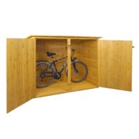 Abschließbare Fahrradgarage aus Metall braun 152x184x98 cm