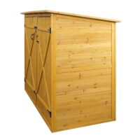 Abschließbare Fahrradgarage aus Metall braun 152x184x98 cm