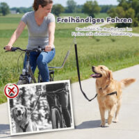Fahrradleine für Hunde verstellbar abnehmbar mit Stossdämpfer