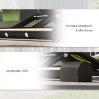 Ein schwarzer Fahrradständer aus wetterfestem Metall, Maße 45x44x118cm.