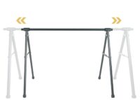 Ausziehbarer Fahrradständer aus Metall pulverbeschichtet schwarz