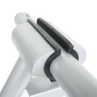 Ausziehbarer Fahrradständer aus Metall silber pulverbeschichtet 114x170x114 cm