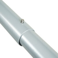 Ausziehbarer Fahrradständer aus Metall silber pulverbeschichtet 114x170x114 cm