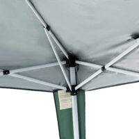 Grüner Faltpavillon 24x24m mit UV-Schutz, faltbar.