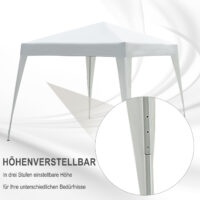 Weißer Faltpavillon 24x24m mit UV-Schutz, faltbar.