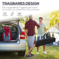 Blauer, höhenverstellbarer Faltpavillon 3x3m.