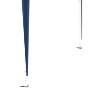 Blauer, höhenverstellbarer Faltpavillon 3x3m.