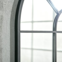 Fensterspiegel gross rechteckig mit Metallrahmen schwarz