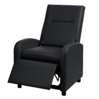 Fernsehsessel Relaxsessel klappbar Kunstleder 99x70x75cm schwarz