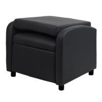Fernsehsessel Relaxsessel klappbar Kunstleder 99x70x75cm schwarz