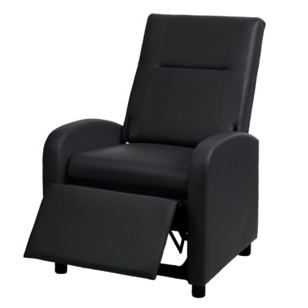 Fernsehsessel Relaxsessel klappbar Kunstleder 99x70x75cm schwarz