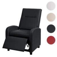 Fernsehsessel Relaxsessel klappbar Kunstleder 99x70x75cm schwarz