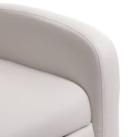 Fernsehsessel Relaxsessel klappbar Kunstleder 99x70x75cm weiss