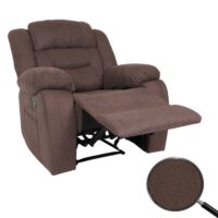 XXL Fernsehsessel Relaxsessel Wildleder-Optik bis 200kg braun