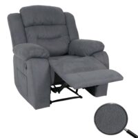 XXL Fernsehsessel Relaxsessel Wildleder-Optik bis 200kg graublau