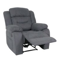 XXL Fernsehsessel Relaxsessel Wildleder-Optik bis 200kg graublau