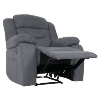 XXL Fernsehsessel Relaxsessel Wildleder-Optik bis 200kg graublau