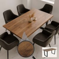 Esszimmertisch Küchentisch Esstisch Industrial MDF Metall 160x90cm Walnuss-Optik