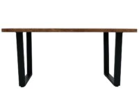 Esszimmertisch Küchentisch Esstisch Industrial MDF Metall 160x90cm Walnuss-Optik