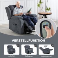 Fernsehsessel elektrisch mit Aufstehhilfe und Massagefunktion