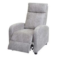 Fernsehsessel Relaxsessel Liegefunktion Stoff vintage hellgrau