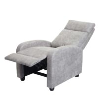 Fernsehsessel Relaxsessel Liegefunktion Stoff vintage hellgrau