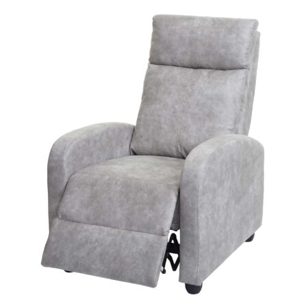 Fernsehsessel Relaxsessel Liegefunktion Stoff vintage hellgrau