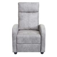 Fernsehsessel Relaxsessel Liegefunktion Stoff vintage hellgrau
