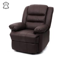Fernsehsessel Relaxsessel Leder Kunstleder 101x87x100cm braun
