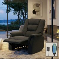 Fernsehsessel Relaxsessel Massage Wärmefunktion 102x79x96cm grau