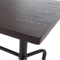 Esszimmertisch Industrial Holz 140x80cm dunkel schwarzes Gestell