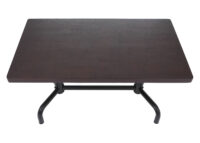 Esszimmertisch Industrial Holz 140x80cm dunkel schwarzes Gestell