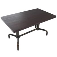 Esszimmertisch Tisch Industrial Holz 140x80cm dunkel bronze Gestell