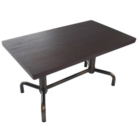 Esszimmertisch Tisch Industrial Holz 140x80cm dunkel bronze Gestell